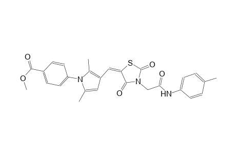 methyl 4-[3-((E)-{2,4-dioxo-3-[2-oxo-2-(4-toluidino)ethyl]-1,3-thiazolidin-5-ylidene}methyl)-2,5-dimethyl-1H-pyrrol-1-yl]benzoate