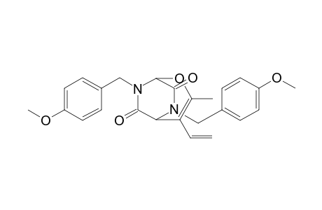 2-Oxa-6,8-diazabicyclo[3.2.2]non-3-ene-7,9-dione, 4-ethenyl-6,8-bis[(4-methoxyphenyl)methyl]-3-methyl-