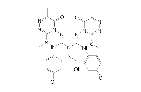 Imidodicarbonimidic diamide, N,2-bis(4-chlorophenyl)-N'-(2-hydroxyethyl)-N'',N'''-bis[6-methyl-3-(methylthio)-5-oxo-1,2,4-triazin-4(5H)-yl]-