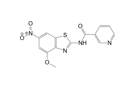 3-pyridinecarboxamide, N-(4-methoxy-6-nitro-2-benzothiazolyl)-