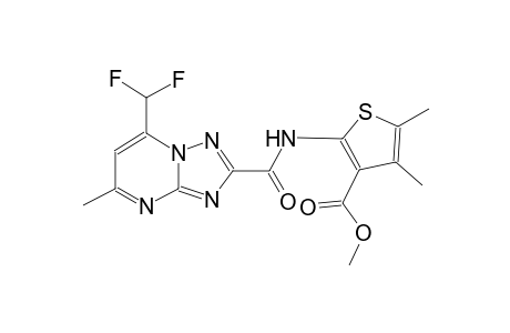 methyl 2-({[7-(difluoromethyl)-5-methyl[1,2,4]triazolo[1,5-a]pyrimidin-2-yl]carbonyl}amino)-4,5-dimethyl-3-thiophenecarboxylate