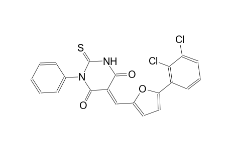 (5E)-5-{[5-(2,3-dichlorophenyl)-2-furyl]methylene}-1-phenyl-2-thioxodihydro-4,6(1H,5H)-pyrimidinedione