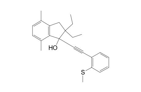 2,2-diethyl-4,7-dimethyl-1-((2-(methylthio)phenyl)ethynyl)-2,3-dihydro-1H-inden-1-ol