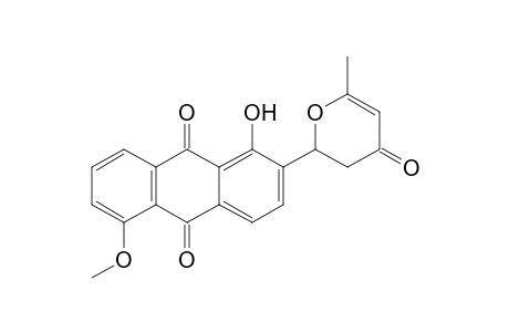1-Hydroxy-5-methoxy-2-( 6'-methyl-4'-oxo-2',3'-dihydro-4'H-pyran-2'-yl)anthraquinone