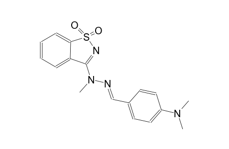 benzaldehyde, 4-(dimethylamino)-, (1,1-dioxido-1,2-benzisothiazol-3-yl)methylhydrazone