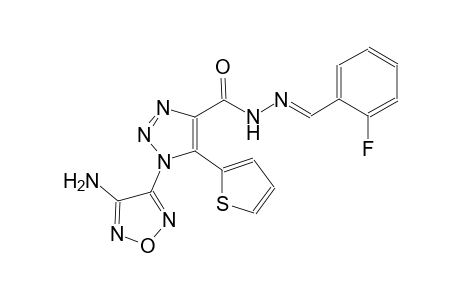 1-(4-amino-1,2,5-oxadiazol-3-yl)-N'-[(E)-(2-fluorophenyl)methylidene]-5-(2-thienyl)-1H-1,2,3-triazole-4-carbohydrazide