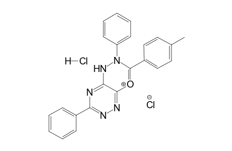3-(p-Methylphenyl)-2,7-diphenyl-1,2,4-triazino[5,6-e]-1,3,4-oxadiazinium chloride hydrchloride salt