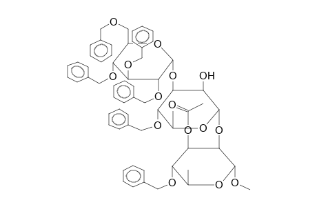 METHYL 3-O-ACETYL-4-O-BENZYL-2-O-[4-O-BENZYL-3-O-(2,3,4,6-TETRA-O-BENZYL-ALPHA-D-GLUCOPYRANOSYL)-ALPHA-L-RHAMNOPYRANOSYL]-ALPHA-L-RHAMNOPYRANOSIDE