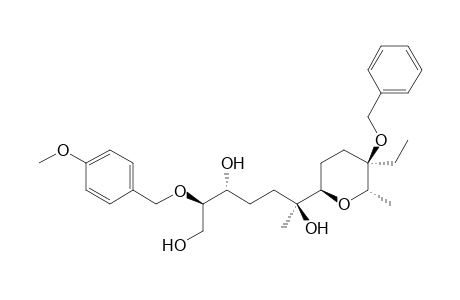 (2S,5R,6R)-2-[(2R,5R,6S)-5-Benzyloxy-5-ethyl-6-methyltetrahydropyran-2-yl]-6-(4-methoxybenzyloxy)heptan-2,5,7-triol
