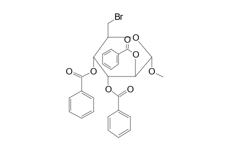 Methyl 2,3,4-tri-O-benzoyl-6-bromo-6-deoxyhexopyranoside
