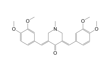 4-piperidinone, 3,5-bis[(3,4-dimethoxyphenyl)methylene]-1-methyl-, (3E,5E)-