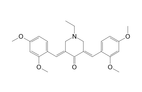 (E)-1-Ethyl-3,5-bis(2,4-dimethoxybenzylidene)-4-piperidone