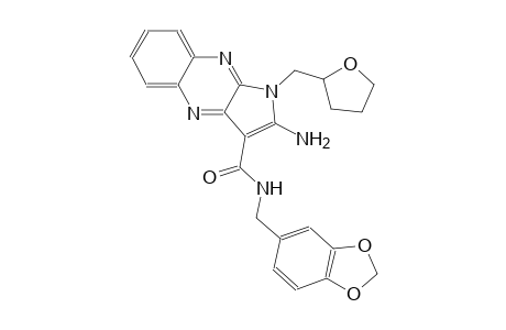 2-amino-N-(1,3-benzodioxol-5-ylmethyl)-1-(tetrahydro-2-furanylmethyl)-1H-pyrrolo[2,3-b]quinoxaline-3-carboxamide