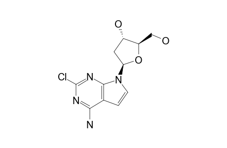 4-AMINO-2-CHLORO-7-(2'-DEOXY-BETA-D-ERYTHRO-PENTOFURANOSYL)-1H-PYRROLO-[2,3-D]-PYRIMIDINE