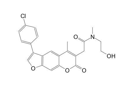 7H-furo[3,2-g][1]benzopyran-6-acetamide, 3-(4-chlorophenyl)-N-(2-hydroxyethyl)-N,5-dimethyl-7-oxo-