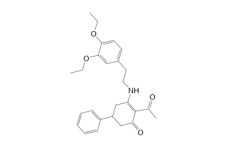2-Cyclohexen-1-one, 2-acetyl-3-[[2-(3,4-diethoxyphenyl)ethyl]amino]-5-phenyl-