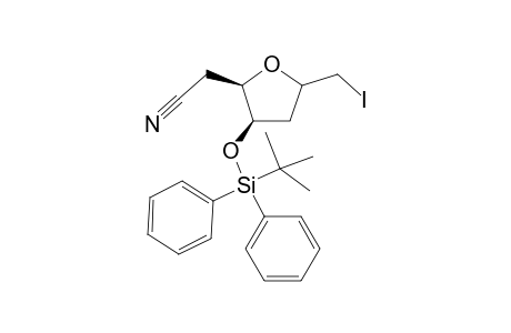 (2R,3R)-2-(Cyanomethyl)-3-(t-butyldiphenylsilyloxy)-5-(iodomethyl)-tetrahydrofuran