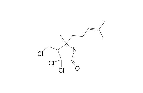 3,3-dichloro-4-(chloromethyl)-5-methyl-5-(4-methylpent-3-enyl)-2-pyrrolidone