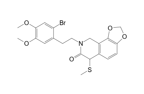 2-(2-Bromo-4,5-dimethoxyphenethyl)-7,8-methylenedioxy-4-(methylthio)-1,2,3,4-tetrahydroisoquinolin-3-one