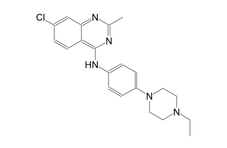 7-chloro-N-[4-(4-ethyl-1-piperazinyl)phenyl]-2-methyl-4-quinazolinamine