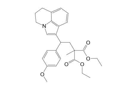 diethyl 2-(2-(5,6-dihydro-4H-pyrrolo[3,2,1-ij]quinolin-1-yl)-2-(4-methoxyphenyl)ethyl)-2-methylmalonate