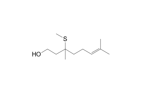 3,7-Dimethyl-3-(methylthio)oct-6-en-1-ol
