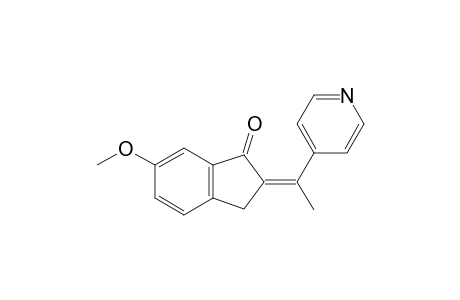 (2Z)-6-methoxy-2-(1-pyridin-4-ylethylidene)-3H-inden-1-one