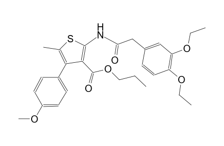 propyl 2-{[(3,4-diethoxyphenyl)acetyl]amino}-4-(4-methoxyphenyl)-5-methyl-3-thiophenecarboxylate