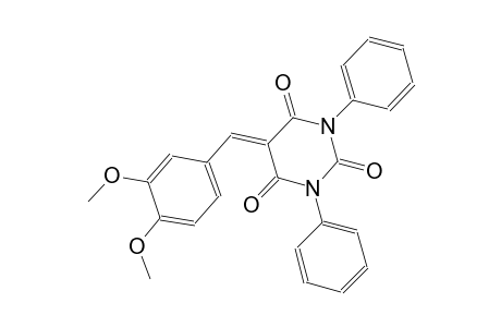 2,4,6(1H,3H,5H)-pyrimidinetrione, 5-[(3,4-dimethoxyphenyl)methylene]-1,3-diphenyl-