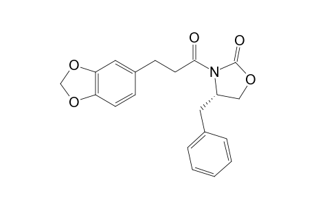 1-{2'-[(2"-oxo-4"-benzyloxazolidin-3''-yl)carbonyl]ethyl}-3,4-(methylene-1,3-dioxy)benzene