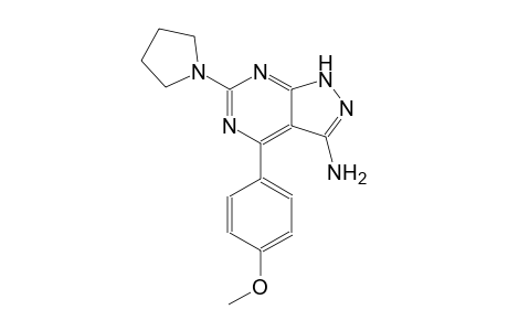 4-(4-methoxyphenyl)-6-(1-pyrrolidinyl)-1H-pyrazolo[3,4-d]pyrimidin-3-amine