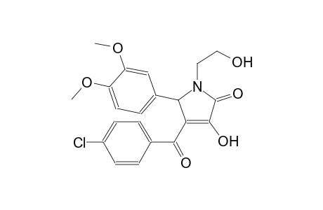 4-(4-chlorobenzoyl)-5-(3,4-dimethoxyphenyl)-3-hydroxy-1-(2-hydroxyethyl)-1,5-dihydro-2H-pyrrol-2-one