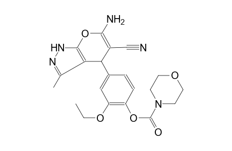 4-(6-amino-5-cyano-3-methyl-1,4-dihydropyrano[2,3-c]pyrazol-4-yl)-2-ethoxyphenyl 4-morpholinecarboxylate