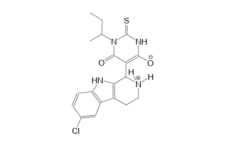 1-(sec-butyl)-5-(6-chloro-2,3,4,9-tetrahydro-1H-pyrido[3,4-b]indol-2-ium-1-yl)-6-oxo-2-thioxo-1,2,3,6-tetrahydropyrimidin-4-olate