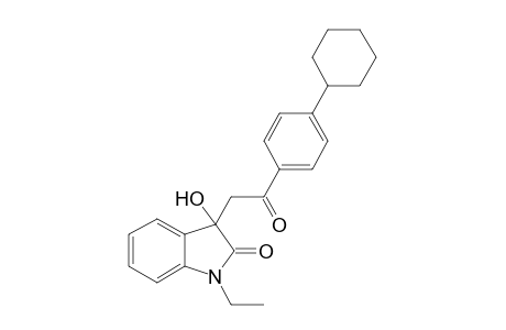 3-[2-(4-cyclohexylphenyl)-2-keto-ethyl]-1-ethyl-3-hydroxy-oxindole