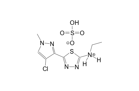 5-(4-chloro-1-methyl-1H-pyrazol-3-yl)-N-ethyl-1,3,4-thiadiazol-2-aminium hydrogen sulfate