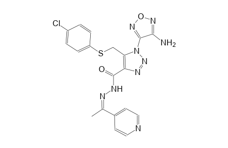 1-(4-amino-1,2,5-oxadiazol-3-yl)-5-{[(4-chlorophenyl)sulfanyl]methyl}-N'-[(Z)-1-(4-pyridinyl)ethylidene]-1H-1,2,3-triazole-4-carbohydrazide