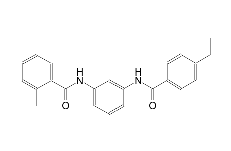 N-{3-[(4-ethylbenzoyl)amino]phenyl}-2-methylbenzamide