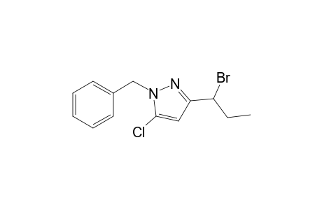1-Benzyl-3-(1-bromopropyl)-5-chloropyrazole