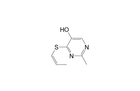 5-Pyrimidinol, 2-methyl-4-(1-propenylthio)-, (Z)-