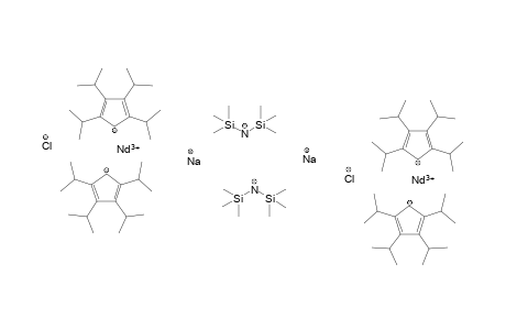 dineodymium(III) disodium tetrakis(2,3,4,5-tetraisopropylcyclopenta-2,4-dien-1-ide) bis(bis(trimethylsilyl)amide) dichloride