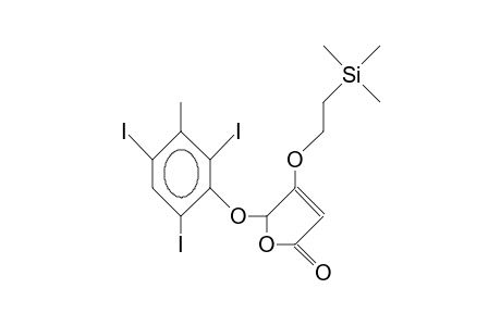 5-(Tri-2,4,6-iodo-3-methyl-phenoxy)-4-(2-trimethylsilyl-eth-1-oxy)-2(5H)-furanone