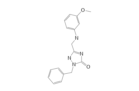 2-Benzyl-5-([(3-methoxyphenyl)amino]methyl)-2,3-dihydro-1H-1,2,4-triazol-3-one