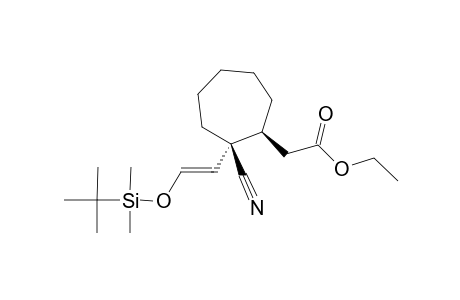 2-[(1S,2S)-2-[(E)-2-(tert-butyl-dimethyl-silyl)oxyvinyl]-2-cyano-cycloheptyl]acetic acid ethyl ester
