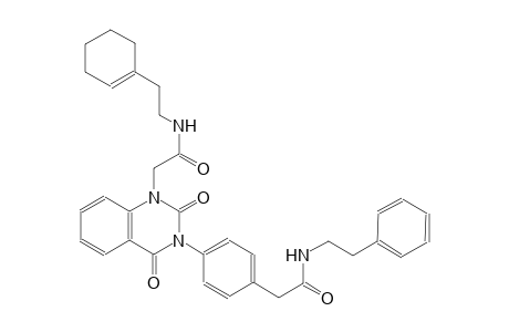 2-[4-(1-(2-{[2-(1-cyclohexen-1-yl)ethyl]amino}-2-oxoethyl)-2,4-dioxo-3(2H,4H)-quinazolinyl)phenyl]-N-(2-phenylethyl)acetamide