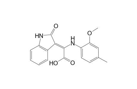 (2Z)-2-(1,2-Dihydro-2-oxo-3H-indol-3-ylidene)-2-[(2-methoxy-4-methylphenyl)amino]ethanoic Acid