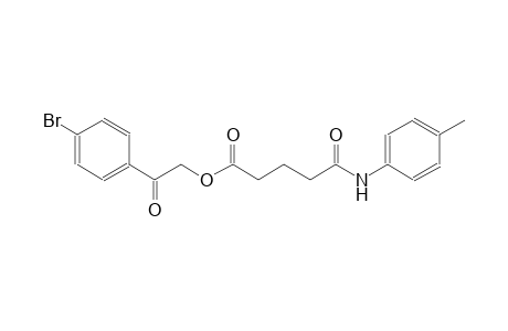 2-(4-bromophenyl)-2-oxoethyl 5-oxo-5-(4-toluidino)pentanoate