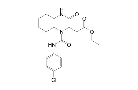 2-Quinoxalineacetic acid, 1-[[(4-chlorophenyl)amino]carbonyl]decahydro-3-oxo-, ethyl ester