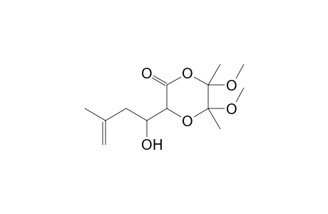 3-(1'-Hydroxy-3'-methylbut-3'-en-1'-yl)-5,6-dimethoxy-5,6-dimethyl-1,4-dioxan-2-one