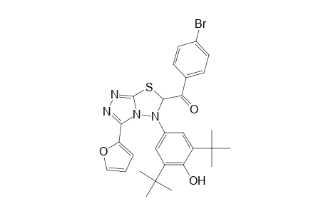 5-(3,5-Di-tert-butyl-4-hydroxyphenyl)-3-(furan-2-yl)-5,6-dihydro[1,2,4]triazolo[3,4-b][1,3,4]-thiadiazol-6-yl(4-bromophenyl)methanone